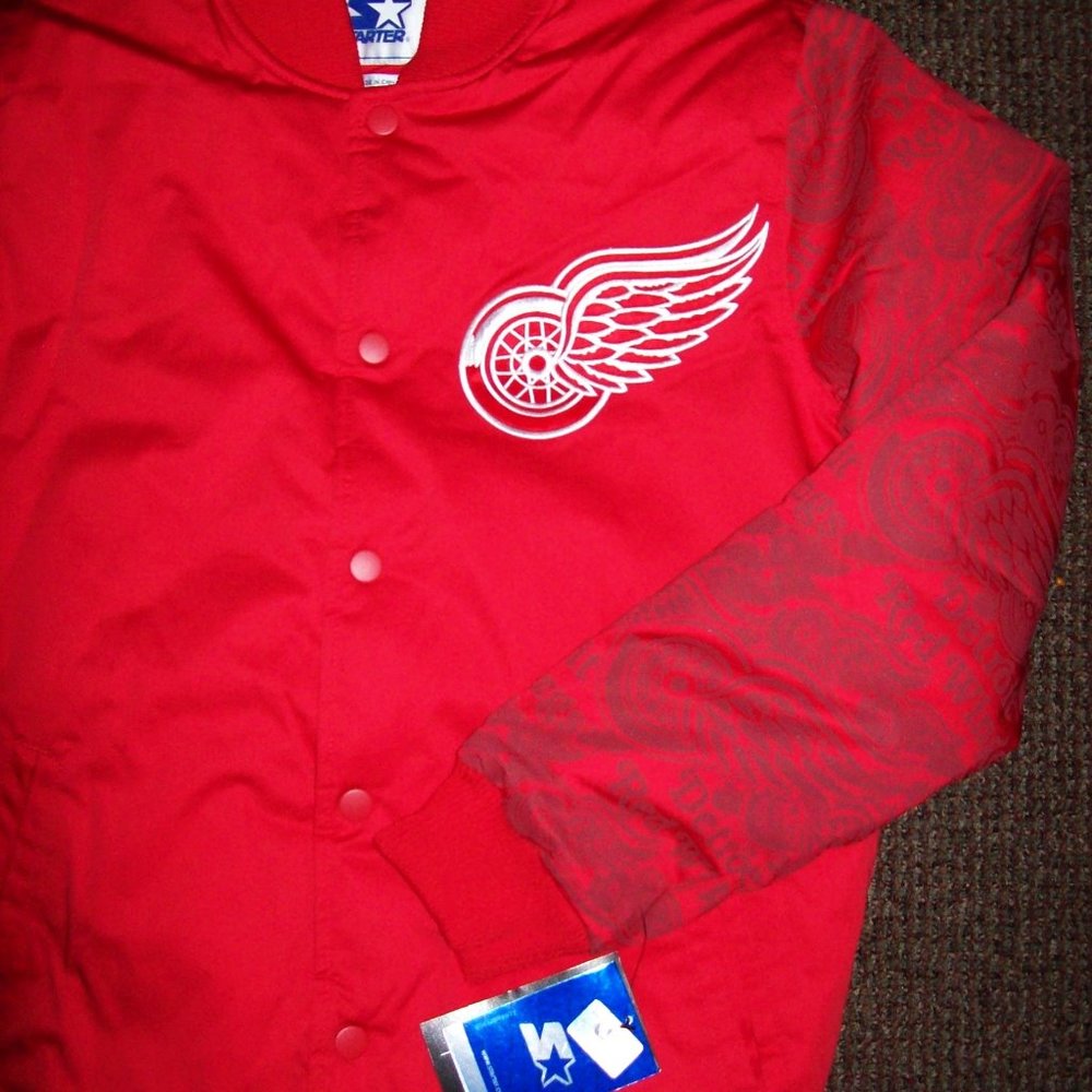 DETROIT RED WINGS STARTER Printed Logo Jacket 4X5X